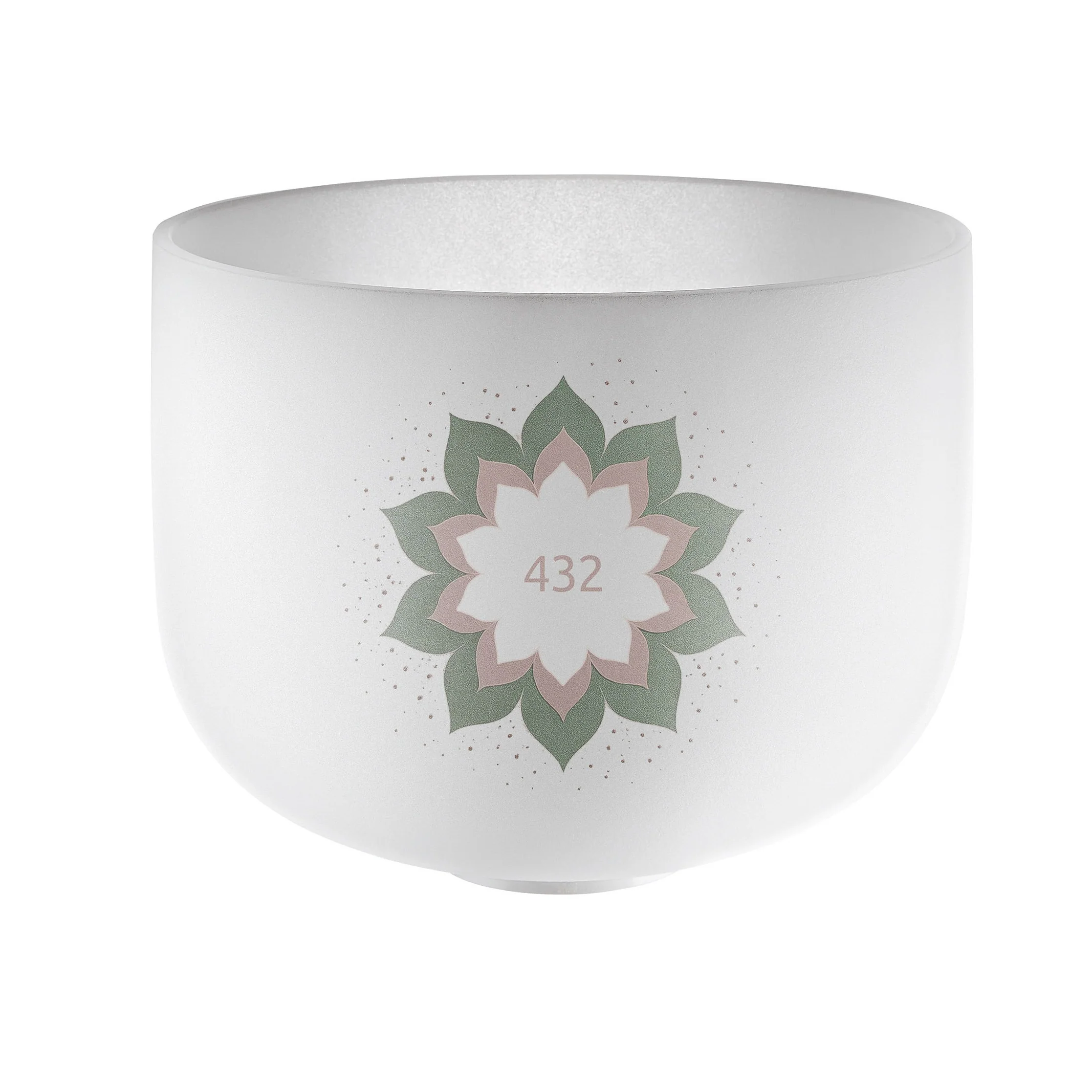 CSB432LF Lotus Flower Crystal Singing Bowl 9" Note A4 Brow