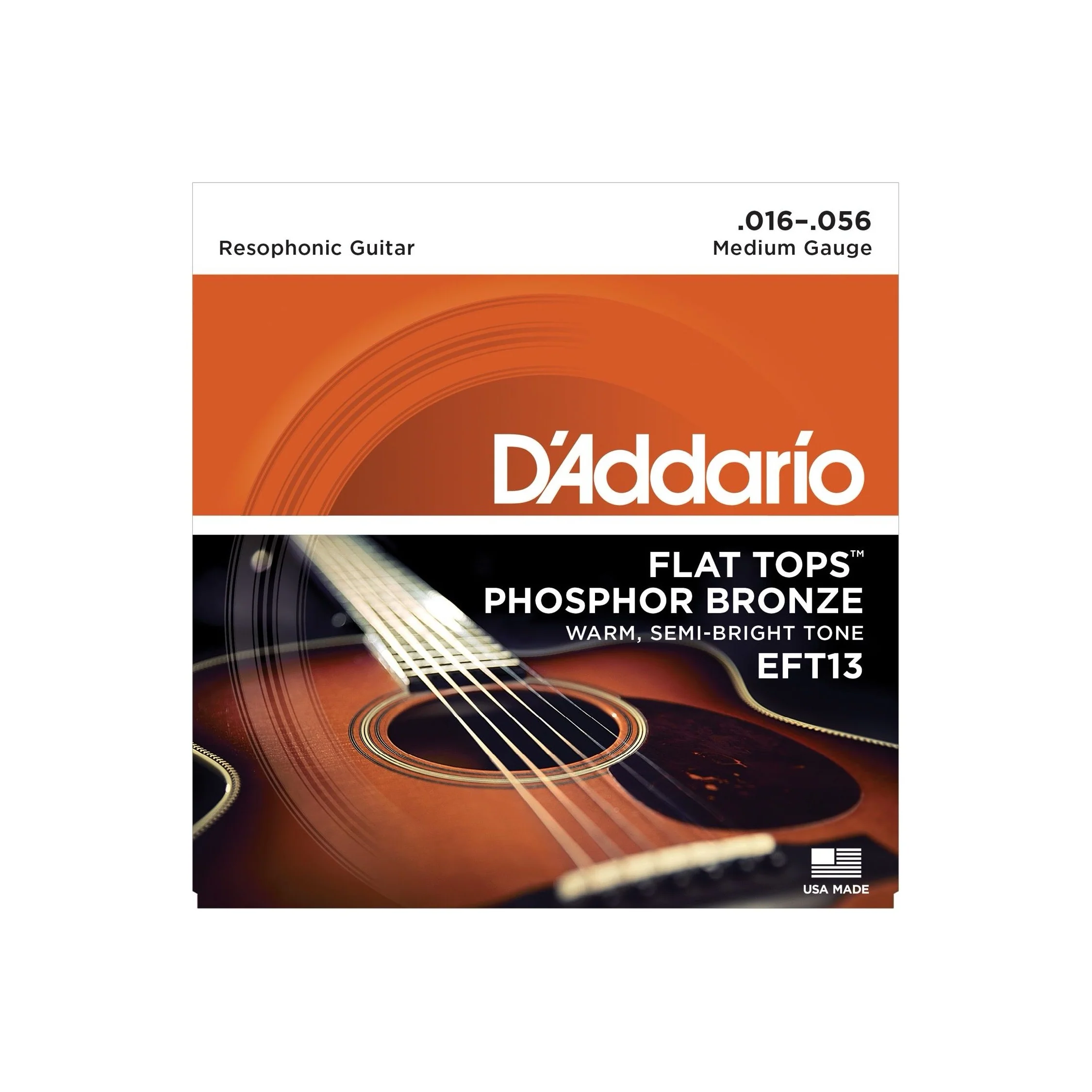 EFT13 Flat Tops Phosphor Bronze 016–056 Resophonic Guitar