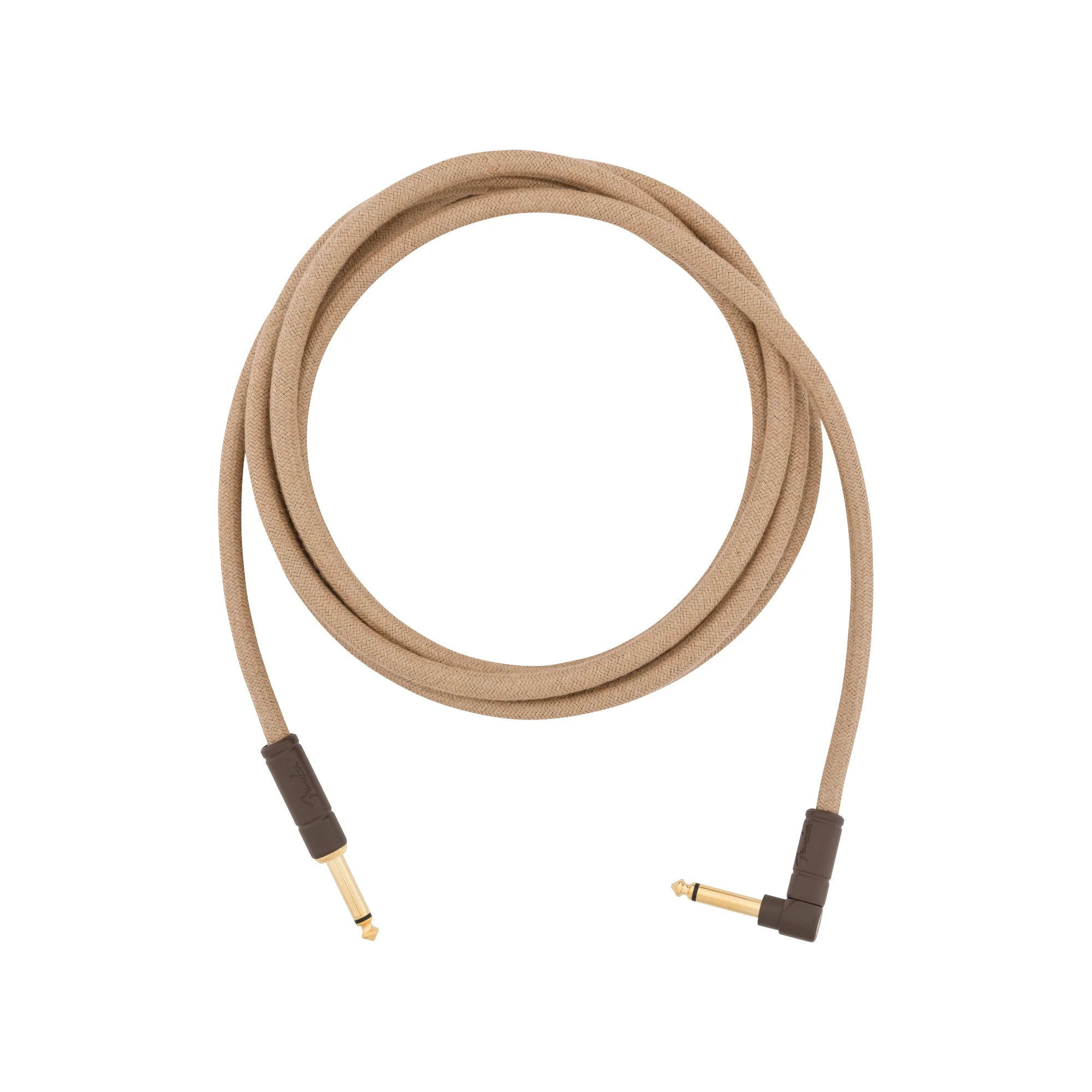 Festival Instrument Cable Straight/Angle 10" Pure Hemp Natural - Image 2