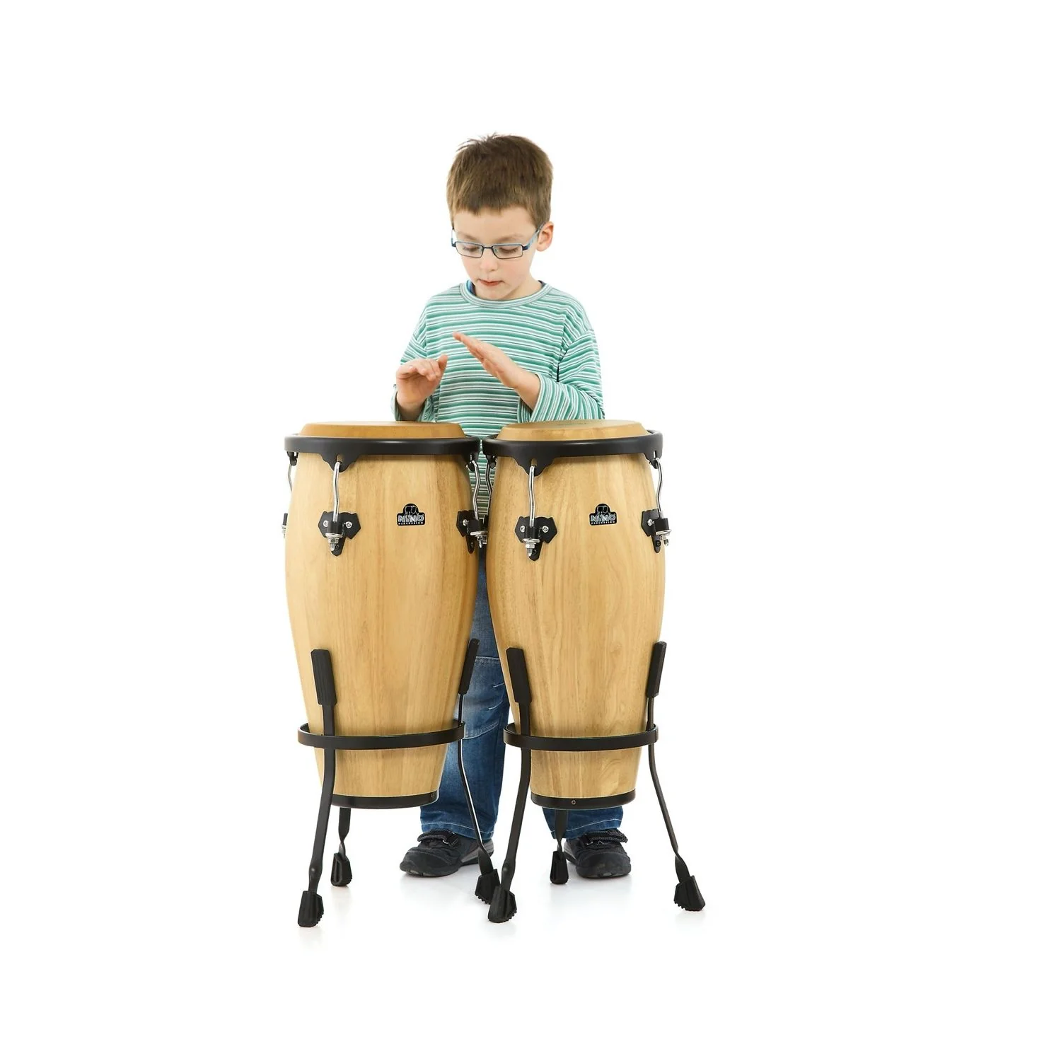 NINO89NT Wood Congas 8"+9" Natural - Image 2